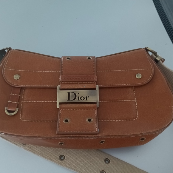 Dior Brown Crossbody Bag with Metallic Accents - Picture 1 of 4